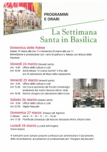 Orari Settimana Santa in Santuario_2016